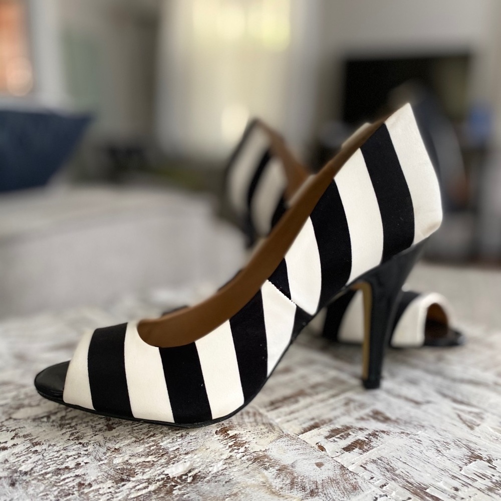 Striped Heels